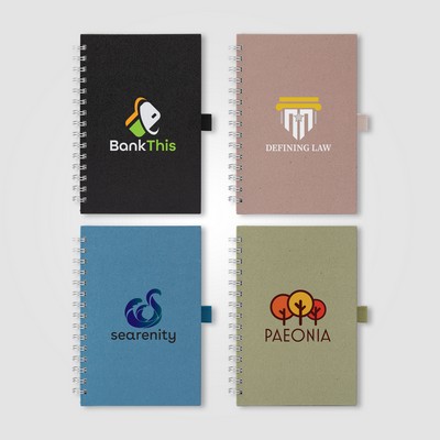 Terra Recycled Milk Carton Hard Cover Spiral Notebook - A5 - Full-Color Inkjet