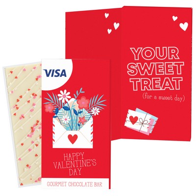 3.5 Oz. Belgian Chocolate Valentine's Day Greeting Card Box - Happy Valentine's Day