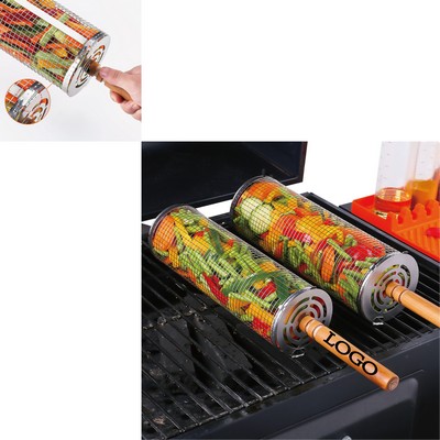 Barbecue Baskets with Wooden Handle 8 inch