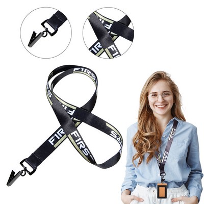 Custom 3/4" Lanyard w/ Badge Clip