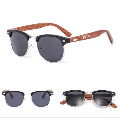 Semi-Rimless Polarized Sunglasses UV 400 Protection
