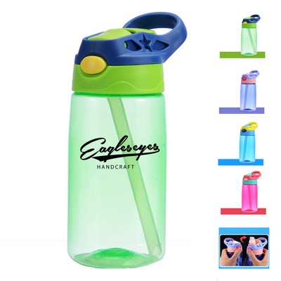 16oz Children's Sports Water Bottle with Straw and Lid