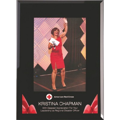 Black Glass Vertical Photo Frame