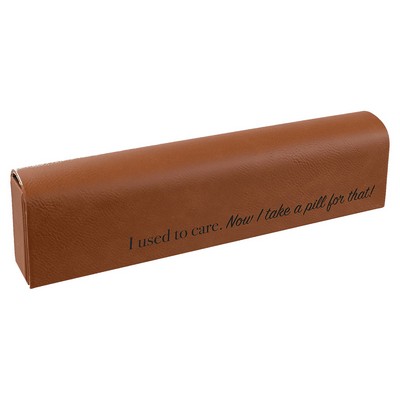 9.75" x 2.5" Rawhide Leatherette Pill Box