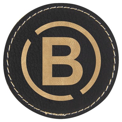 Round Leatherette Patch with Adhesive