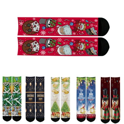 Vibrant Full-Color Custom Sublimation Socks.