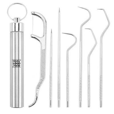 Portable 304 Stainless Steel Toothpick Cleaning Tool Set