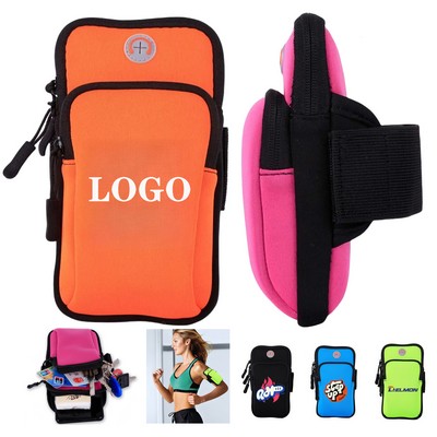 Multifunctional Waterproof Sports Cellphone Armband Bag W/Headphone Hole