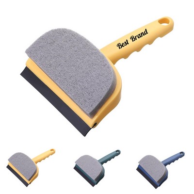 Dual-Purpose Glass Scraper and Sponge for Table Cleaning