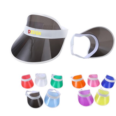 Adjustable PVC Sun Visor Hat for Outdoor Sports