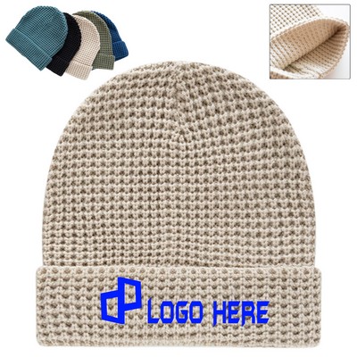 Solid Color Loose Knit Hat Beanie