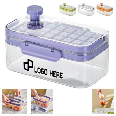 Press-Type Storage Ice Cube Tray