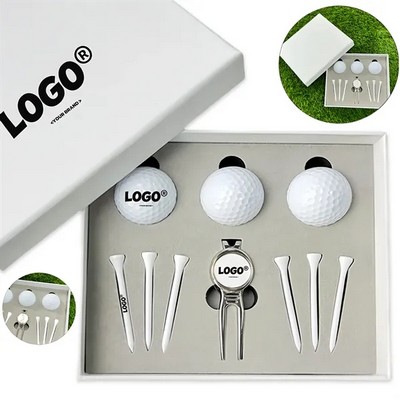 Personalized Gift Set with Golf Tee Putting Green Fork