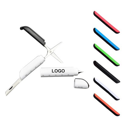 Portable Scissors With Pen And Knife