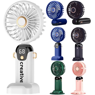 Digital Display Rechargeable Handheld Fan