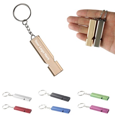 Emergency Survival Double Tube Whistle Keychain
