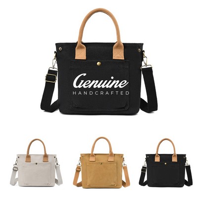 Canvas Overlocking Tote Bag