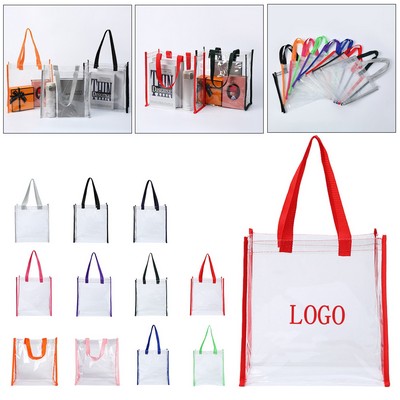 Transparent PVC handbag for shopping