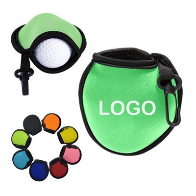 Neoprene Golf Ball Cleaner Pouch with Clip