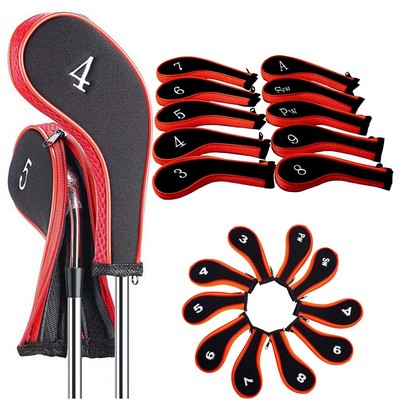 10-Piece Golf Club Head Covers