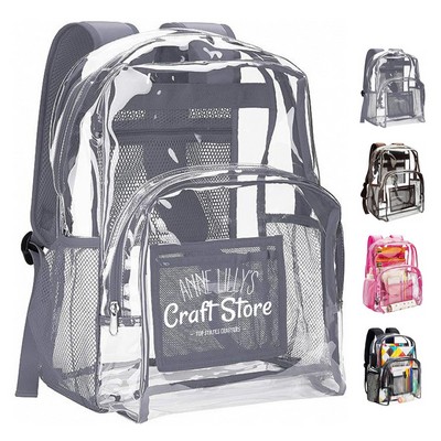 Durable Clear PVC Heavy Duty Backpack with Multiple Compartment