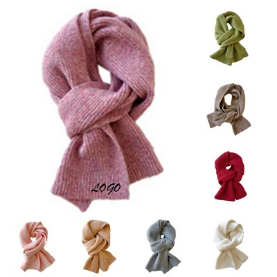 Double-sided Knitted Scarf for Autumn and Winter, Fashionable and Versatile, Soft and Warm Neck Warm