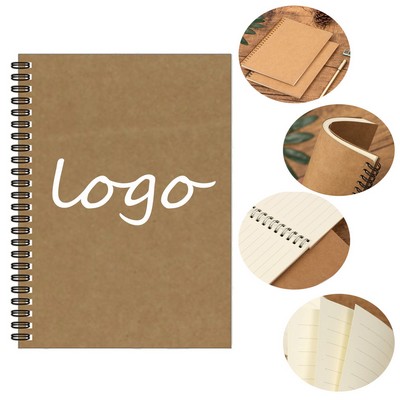 Eco - Friendly A5 Kraft Spiral Notebook