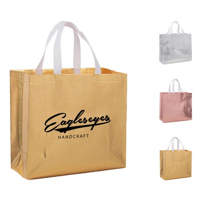 Waterproof Tote Bag with Glitter Accent