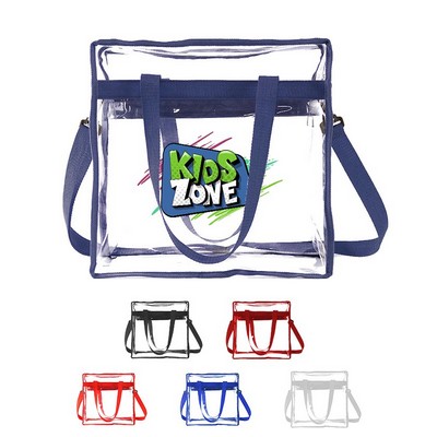 Trendy PVC Clear Crossbody Tote Bag