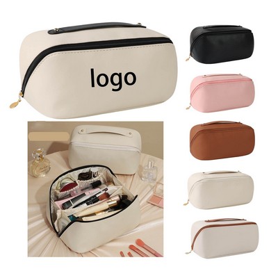 Large Capacity Storage PU Leather Makeup Bag