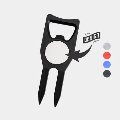 TiTUS® Aluminum Alloy Golf Divot Tool with Iron Label