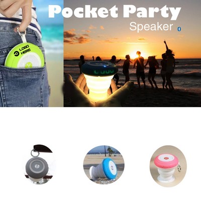 Wireless Bluetooth Pocket Speaker w/Hook
