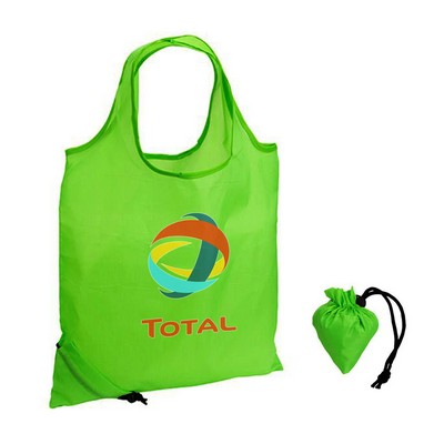 Folding Tote Bag with Carrying Pouch (W13.5"x H15"+6" Handle)