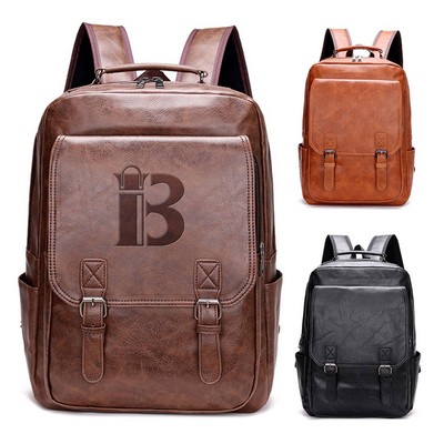 PU Leather Travel Backpack