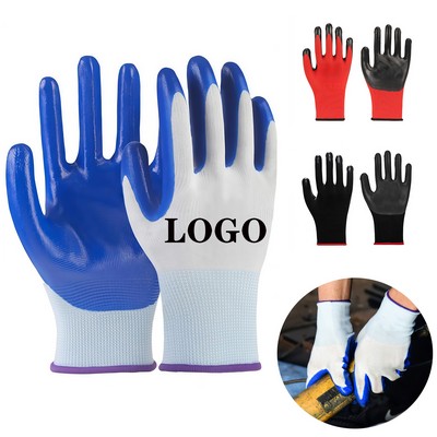 Nitrile-Coated Protective Work Gloves