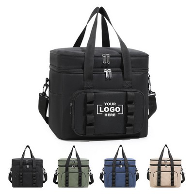 Dual-Layer Minimalist Large-Capacity Camping Freshness Picnic Bag