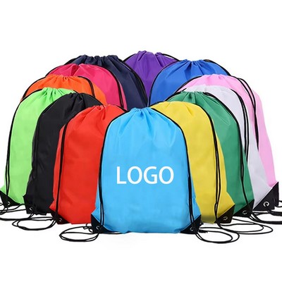 Promotional Drawstring Backpack - Custom 210D