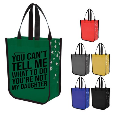 Non-Woven Shopper Tote Bag With 100% RPET Material