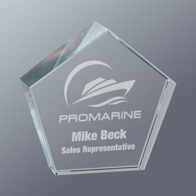 Pentagon Star Paperweight, 3"x3"