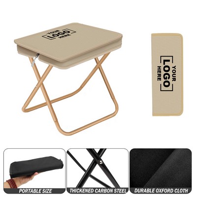 Camping Stool, Portable Folding Stool with Carry Bag, Collapsible Camp Stool Outdoor Footstool