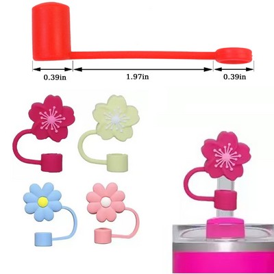 MOQ 300pcs Custom Silicone Dust Straw Topper Cover Pipe Cap