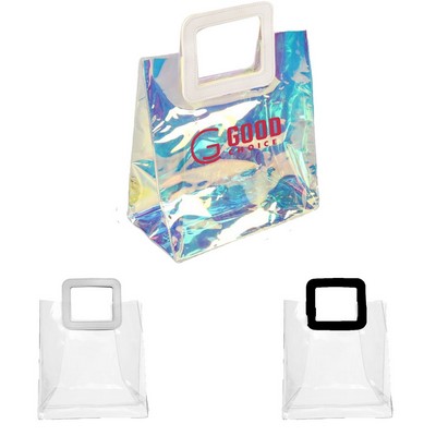Holographic Tote Bag &Leather Handle