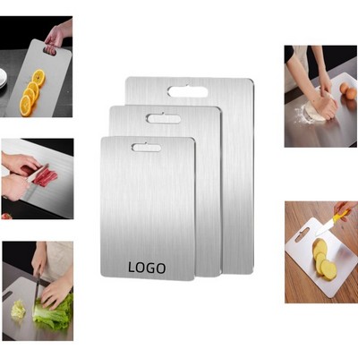 Double Sided Food-Grade Stainless Steel Cutting Board