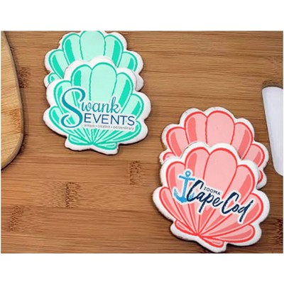 3.5" Seashell Shaped Logo Sugar Cookie
