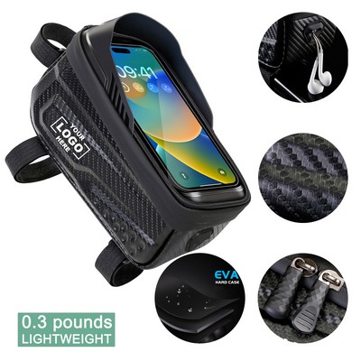 Waterproof Bike Handlebar Phone Bag with TPU Sensitive Touchscreen for Mountain Bikes, Road Bikes