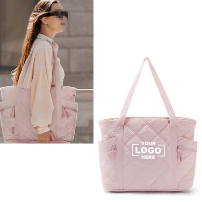 Puffer Tote Bags with Zipper