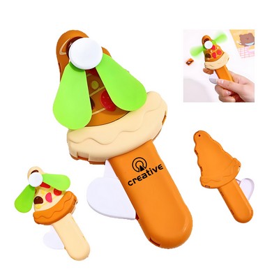 Pizza Shaped HandHeld Mini Fan