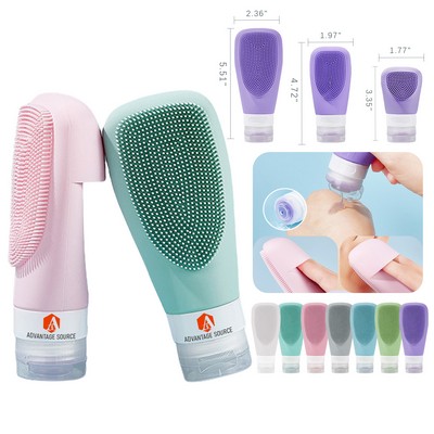 3 OZ.Silicone Travel Refillable Sample Bottle Portable Toiletry Container