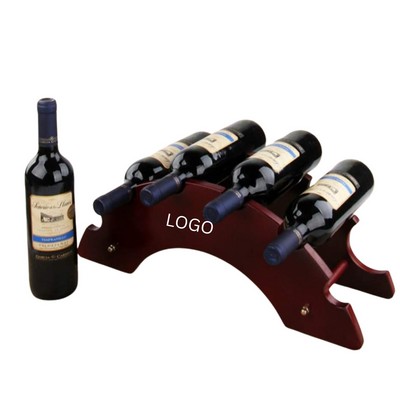 Elegant Wooden 6-Bottle Wine Rack