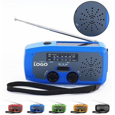 Multifunction Emergency Radio with Solar & Crank Power